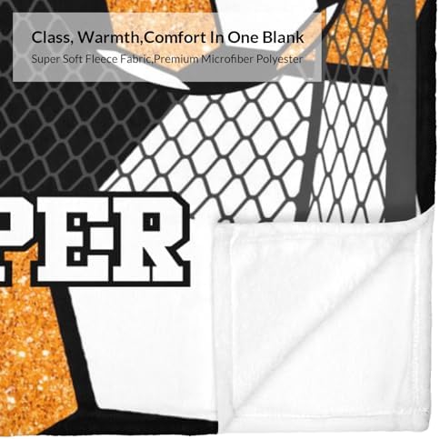 Deven Sport Soccer Orange Personalized Baby Blanket - Custom Name 30x40 in