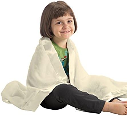 TowelSoft Satin Trim Tahoe Microfleece Baby Blanket - 8 oz 30x40 - Natural