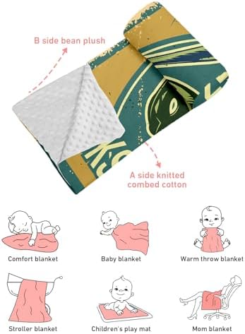 GRESATEK Custom Baby Blanket with Name - Double Layer Lattice Design