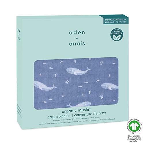 Aden Anais Organic Cotton Muslin Baby Blanket - Oceanic