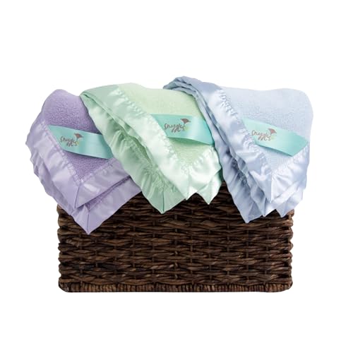 Bamboo Rayon Toddler Security Blanket - Soft Light Green with Satin Edging