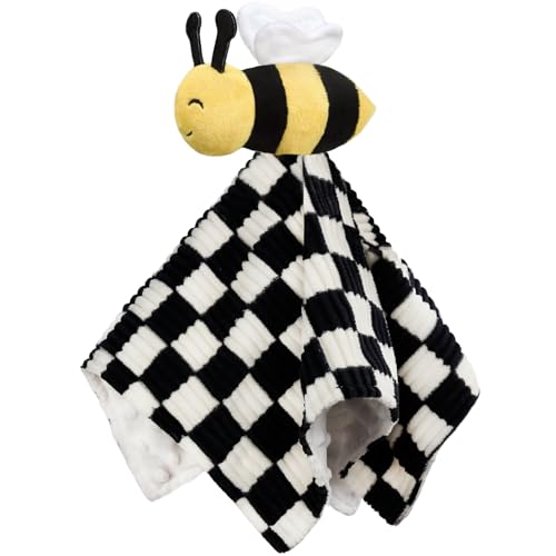 Baby Lovey Blanket with Bee Stuffed Animal 14 Inch