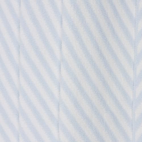 LITTLE CELEBRITY Chenille Baby Blanket - Soft Plush 40x30 Inches Blue Stripes
