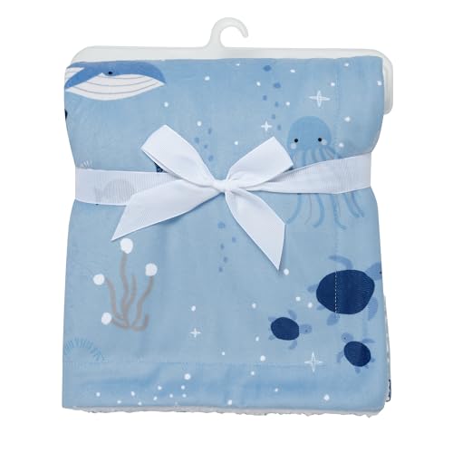 Lambs Ivy Bubbles Squirt Whale Blanket