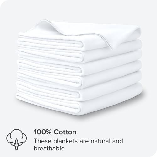 Bare Home 6-Pack Flannel Receiving Blankets