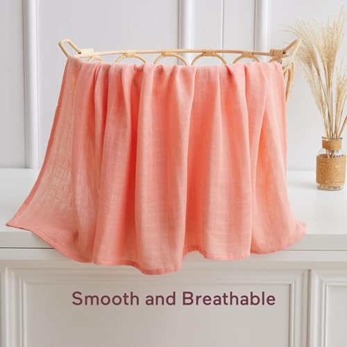 Momcozy Muslin Swaddle Blankets 4 Pack 47x47 Inches