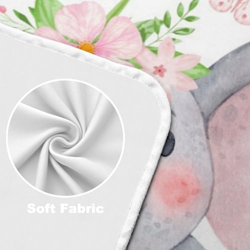Deven Green Leaves Elephant Cooling Blanket for Toddler Customized 30x40 Inch