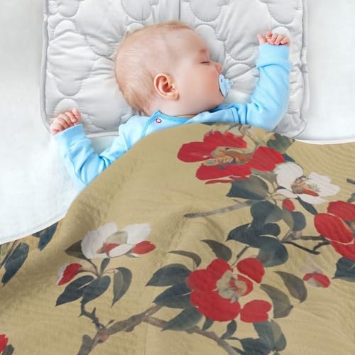 WELLDAY Baby Blanket - Japanese Tea Tree Floral 30x40 Inch 1
