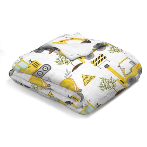 Hwmmbh Baby Construction Truck Flannel Blanket 1