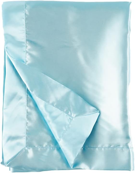 Heavens Cuddles Double Sided Satin Baby Blanket Seafoam 48x36