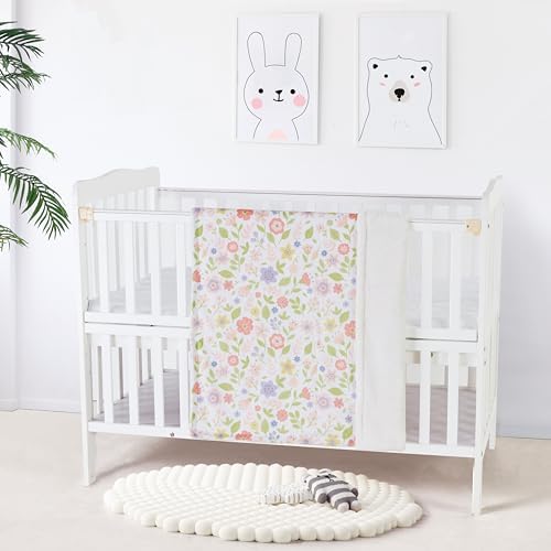 CREVENT 30X40 Daisy Baby Blanket with Fluffy Sherpa