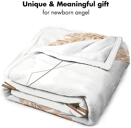 Personalized Wheat Milestone Baby Blanket with Custom Name