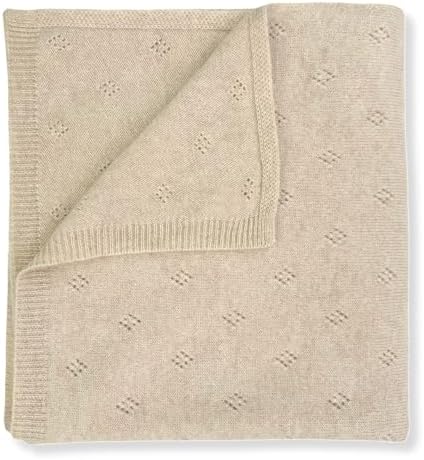 JetBo BABY Cashmere Blanket Pointelle Brown Sugar 32x40 1
