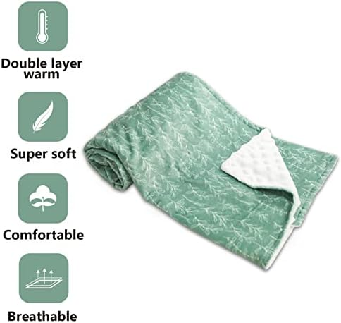 HNHUAMING Green Sage Baby Blanket 30x40 Inch
