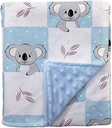 DUISE Koala Bear Baby Blanket Soft Plush Dot