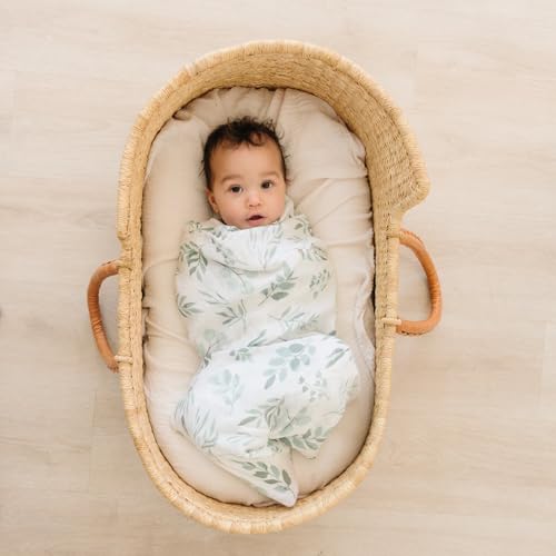 Organic Baby Muslin Swaddle Blankets 2 Pack - Soft Breathable Boho Style