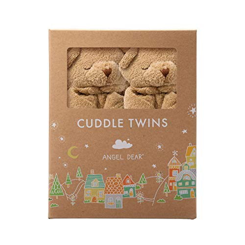 Angel Dear Cuddle Twins Blankie Brown Bear 1