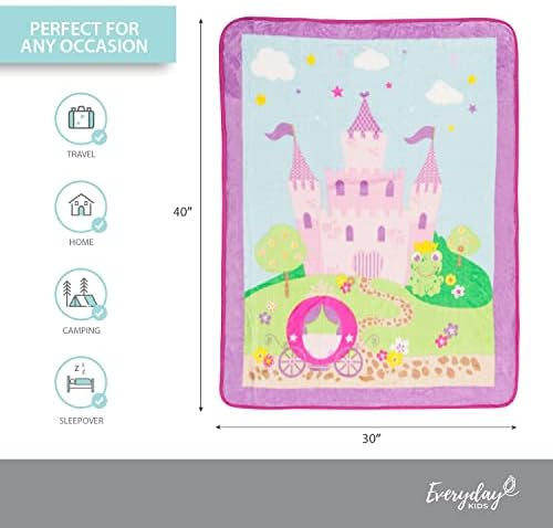 EVERYDAY KIDS Toddler Throw Blanket - Princess Storyland