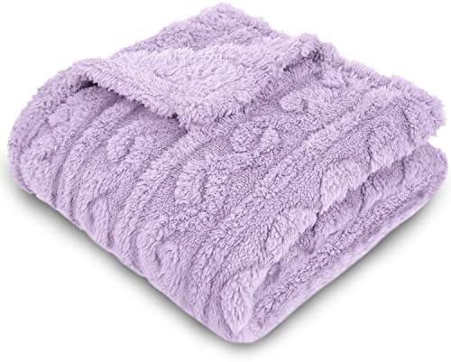HOMRITAR 3D Fleece Baby Blanket Purple 30x40 Inch