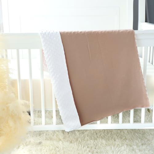 Man Fai Sky Baby Blankets - Breathable Muslin Dotted Wool 30x40 Inch Khaki
