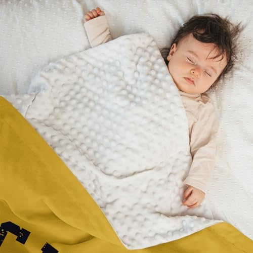GRESATEK Personalized Baby Blanket - Double Layer Name Blanket for Newborns