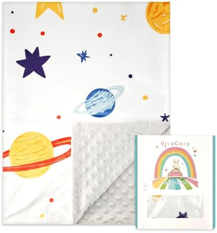 VivaCozy Baby Blanket Space Planet Gray