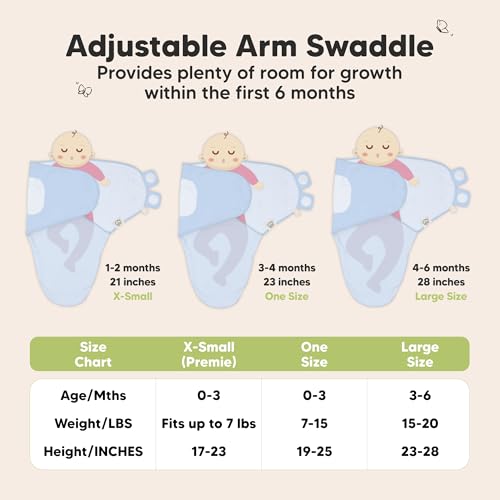 KeaBabies 3-Pack Organic Baby Sleep Sacks