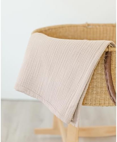 MairMore Muslin Baby Blanket - Soft Ivory 47x47 Inch Neutral Swaddling