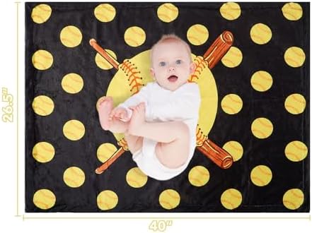 DCOOLGO Softball Blanket for Newborn Baby