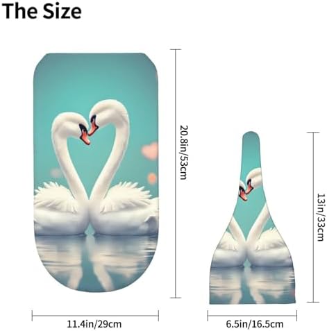 LiuMng Love Print Newborn Swaddle with Beanie Set