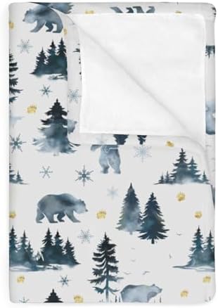Soft Flannel Bear Baby Blanket for Infant Toddler