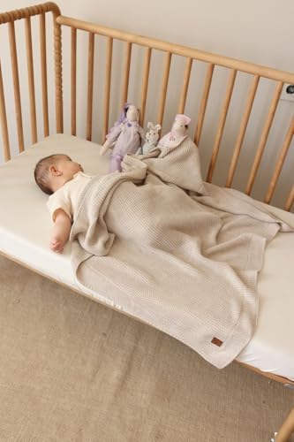 Little Dedi Soft Baby Knitted Blanket - 30x40 Neutral Stone