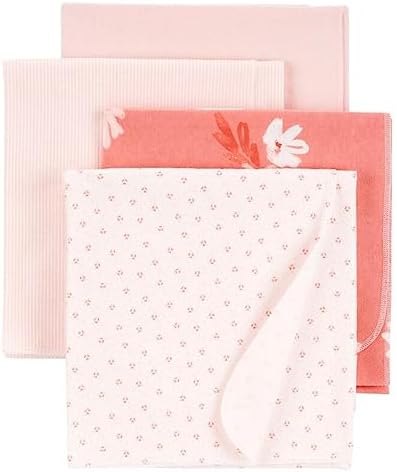 Carters Baby 4-Pack Receiving Blankets Pink