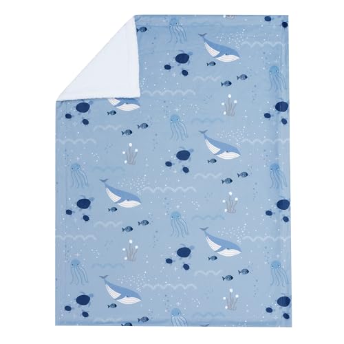 Lambs Ivy Bubbles Squirt Whale Blanket