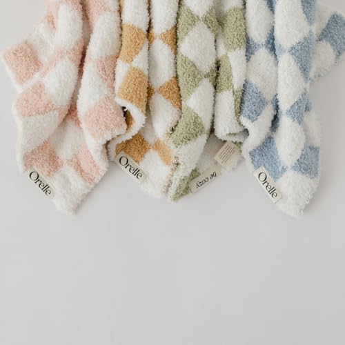 Orelle Baby Checkered Pacifier Lovey Blanket Soft Plush