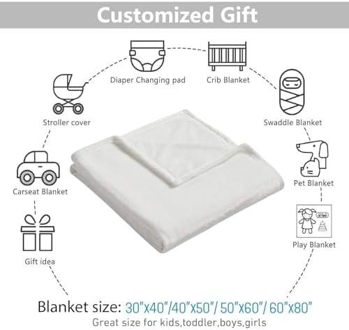 Personalized Fluffy Sherpa Baby Blanket with Sunflower Giraffe Design