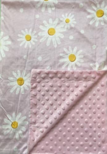 CLOSOCKEY Baby Blanket Daisy 30x40 Inch Double Layer Minky