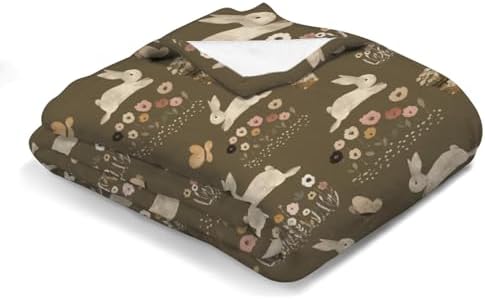 Cute Hopping Bunnies Baby Blanket for Newborn Toddlers