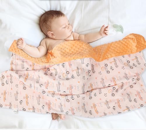 Soft Minky Blanket for Newborn Toddler Cherry