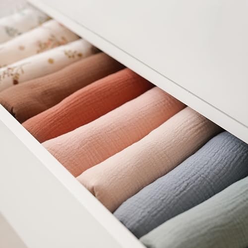 Konssy Muslin Swaddle Blanket 2 Pack for Newborn