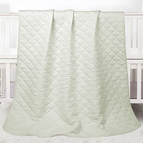 Zenssia Organic Cotton Baby Blanket - Ivory 39x39 Inches