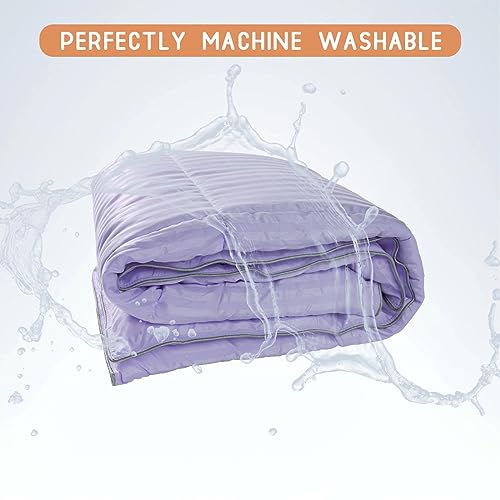 ZPECC Toddler Comforter Purple Stripe 39x47