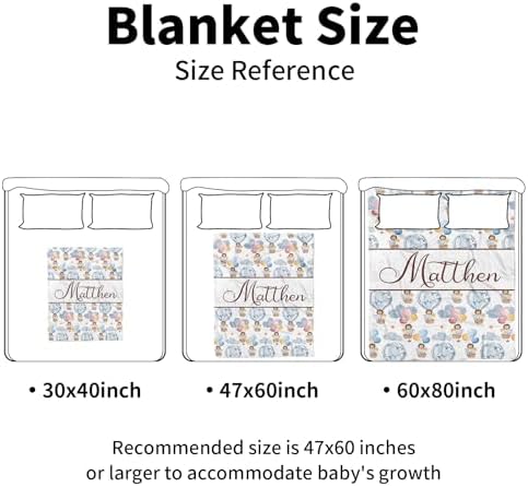 YISMEET Personalized Baby Blanket with Name