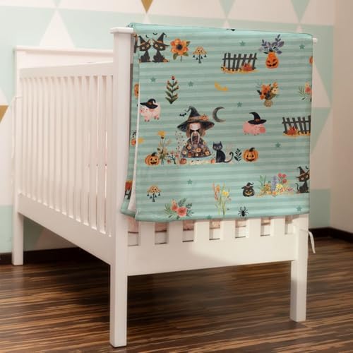 Hwmmbh Fall Farm Witch Cats Baby Blanket 60x80 1