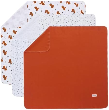 Miracle Baby Receiving Blankets 3 Pack - Fox Raindrops