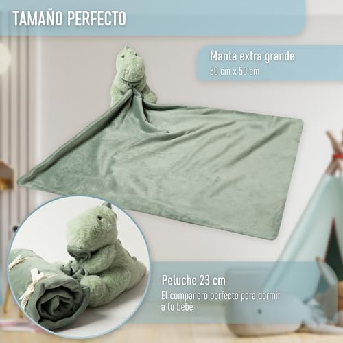 Baby Lovey Super Soft Green Dinosaur Blanket