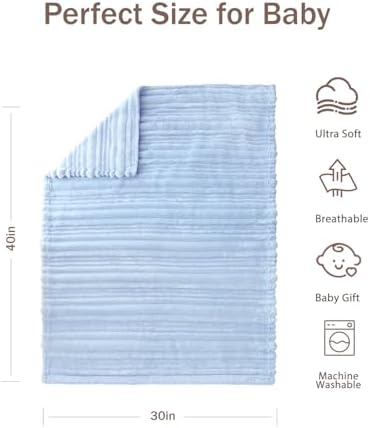 HOMRITAR Baby Blanket 30x40 Inches Ultra Soft Fluffy Fleece