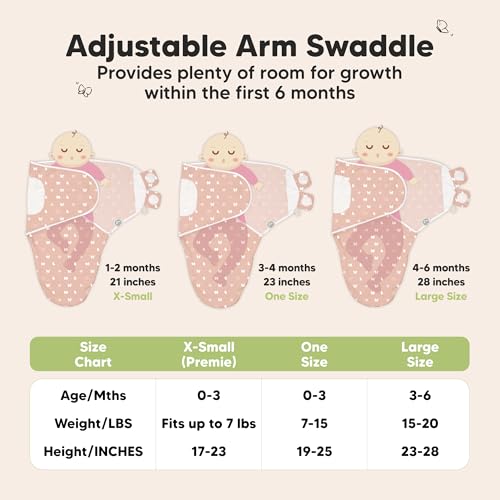 KeaBabies 3-Pack Organic Sleep Sacks for Newborns 0-3 Months