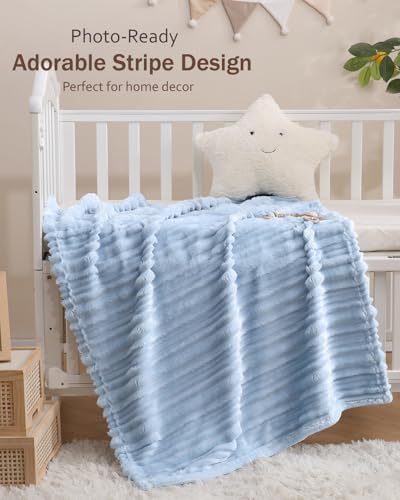 HOMRITAR Baby Blanket 30x40 Inches Ultra Soft Fluffy Fleece