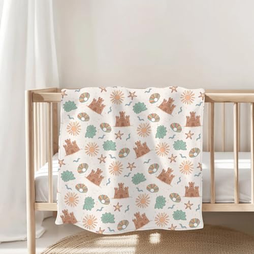 Boho Beach Baby Blankets for Boy Girl 40x50inch Flannel